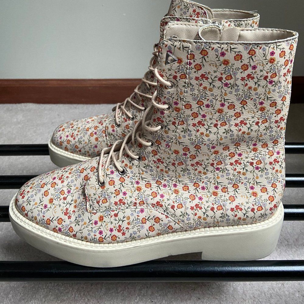 SCHUTZ Women McKenzie Leather Combat Boots NEW - Picture 3 of 7